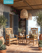 Oversized Outdoor Rocking Chairs Set of 4, 380lbs Heavy-Duty Large Patio Rocker - Image 5