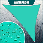 Royal Shade 14' x 24' x 27.8' Turquoise Triangle Waterproof Sun Shade Sail - Image 2