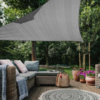 16' x 16' x 16' Triangle Sun Shade Sail, 185 GSM HDPE, Dark Grey | 95% UV block by LagemiexShadeProduct