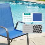 MAMIZO Patio Dining Chairs, Stackable Textilene Chair Set of 6, - Image 3