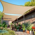 13' x 15' Sand Beige Sun Shade Sail Rectangle SMSLR Canopy Fabric Cloth Screen by ShadeMart