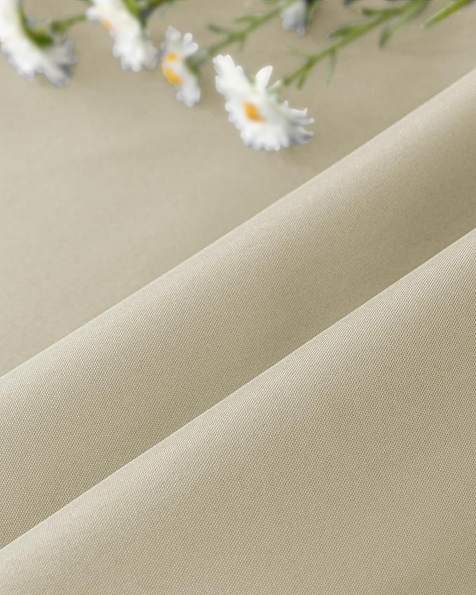 Windproof Outdoor Curtains for Patio Waterproof 4 Pcs 54x84 In Cream | Grommet - Image 7