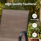 Stackable Patio Chairs Set of 2, Stackable Outdoor Dining Chair - Image 4