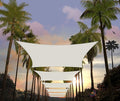 Amgo Custom Size 14' x 21' White Rectangle Square Sun Shade Sail UPF50+ by Amgo