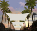 Amgo Custom Size 14' x 18' White Rectangle Square Sun Shade Sail UPF50+ by Amgo