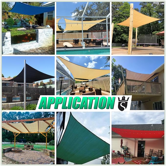 Royal Shade 22' x 24' Sand Beige Rectangle Square Sun Shade Sail Order to Make - Image 4