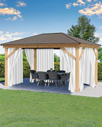 Outdoor Curtains for Patio Waterproof Rod Pocket 4 Pcs 54x84 Inch White | by HolidayIdeas