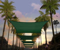 Amgo Custom Size 7' x 17' Green Rectangle Square Sun Shade Sail UPF50+ by Amgo