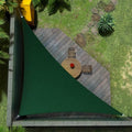 Amgo Custom Size 22' x 23' x 31.8' Green Right Triangle Sun Shade Sail UPF50+ by Amgo
