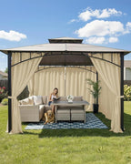 Outdoor Curtains for Patio Waterproof Rod Pocket 8 Pcs 54x95 Inch Cream | - Image 2