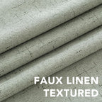 H.VERSAILTEX Linen Blackout Curtains Durable Thick Textured Linen Look 100% - Image 5