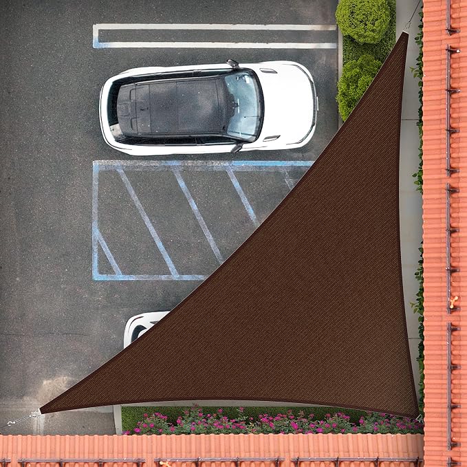 Royal Shade 11' x 15' x 18.6' Brown Right Triangle Sun Shade Sail Order to Make by RoyalShade