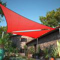 18' x 18' x 18' Red Sun Shade Sail UPF50 Triangle SMTAPT12 Canopy Fabric Cloth by ShadeMart