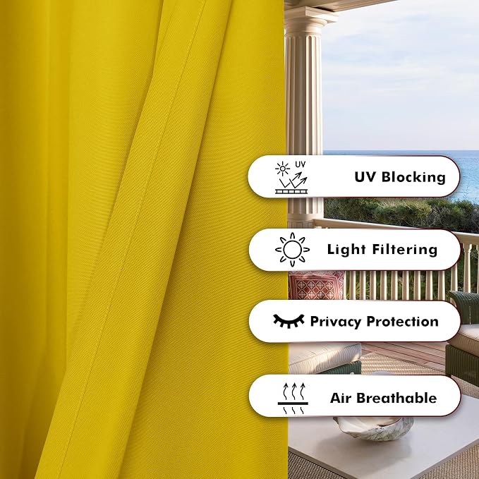 BONZER Waterproof Indoor/Outdoor Curtains - Image 4
