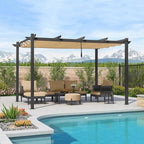 PURPLE LEAF Retractable Pergola 10' x 13' w/Double Canopy - Image 3