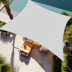 Shade&Beyond Rectangle Sun Shade Sail 20'X20' Permeable Canopy Light Grey by ShadeBeyond