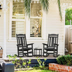 LUE BONA Outdoor Rocking Chairs Set, HDPS Poly Porch Rockers - Image 2