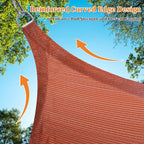 Shade&Beyond Triangle Sun Shade Sail 12'X12'X17' Permeable Canopy Rust Red - Image 5