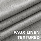 H.VERSAILTEX Linen Blackout Curtains Durable Thick Textured Linen Look 100% - Image 5
