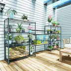 IZEUK Outdoor Metal Storage Shelving Unit, 4-Tier Heavy Duty Wire Rack Organizer - Image 6