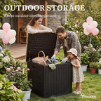 YITAHOME 150 Gallon Large Outdoor Storage Box w/Double Wall | Waterproof Deck - Image 6