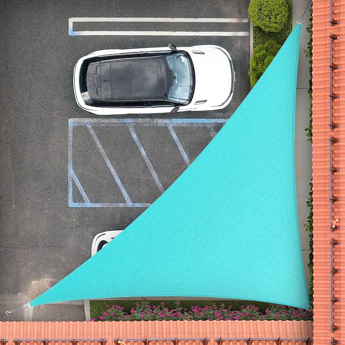 Royal Shade 18' x 20' x 26.9' Turquoise Triangle Sun Shade Sail Order to Make by RoyalShade