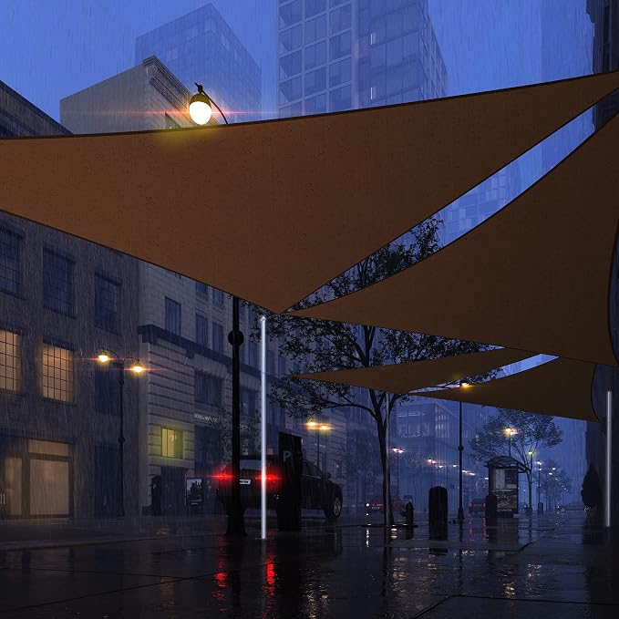 Royal Shade 16' x 21' x 26.4' Brown Triangle Waterproof Sun Shade Sail Order to - Image 7