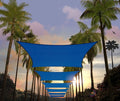 Amgo Custom Size 10' x 13' Blue Rectangle Square Sun Shade Sail UPF50+ by Amgo