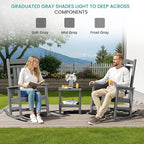 SERWALL Outdoor Rocking Chair Set of 4, Patio Rocking Chair, Porch Rocker - Image 3