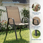 DIFY Patio Chairs Set of 8, Stackable Outdoor Dining Chairs Set - Image 7