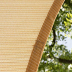 Amgo Custom Size 11' x 21' x 23.7' Beige Right Triangle Sun Shade Sail UPF50+ - Image 9