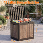 40 Gallon Outdoor Deck Box, Lockable Waterproof Resin Storage Container - Image 2