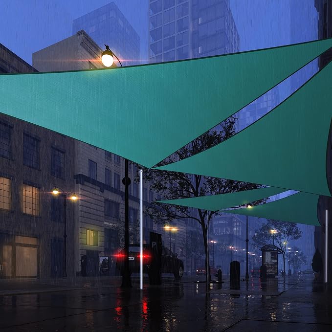 Royal Shade 9' x 9' x 9' Turquoise Triangle Waterproof Sun Shade Sail Order to - Image 7