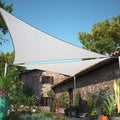 8' x 16' x 17.9' Grey Sun Shade Sail UPF50 Right Triangle SMTAPT12 Canopy by ShadeMart