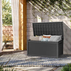 TARKARI 320 Gallon Lockable Resin Deck Box, Waterproof & UV-Resistant Outdoor - Image 3