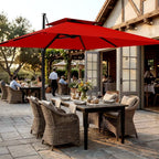 11×11 FT Double-Top Cantilever Patio Umbrella, Outdoor Umbrellas - Image 8