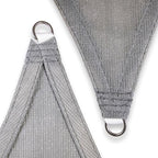 Amgo Custom Size 7' x 8' x 10.6' Gray Right Triangle Sun Shade Sail UPF50+ - Image 8