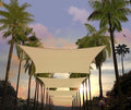 Amgo Custom Size 6' x 24' Beige Rectangle Square Sun Shade Sail UPF50+ by Amgo