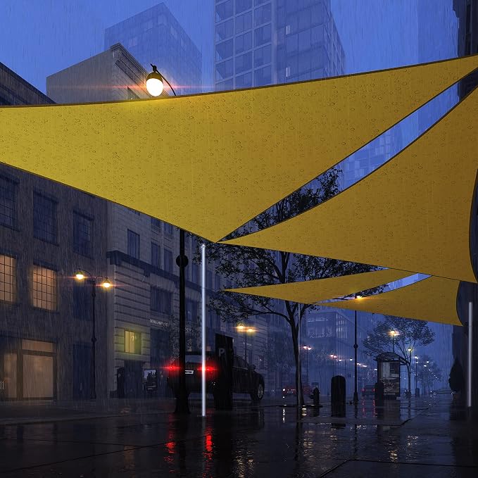 Royal Shade 12' x 16' x 20' Yellow Triangle Waterproof Sun Shade Sail Order to - Image 7