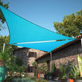 11' x 12' x 16.3' Turquoise Sun Shade Sail UPF50 Right Triangle SMTAPT12 Canopy by ShadeMart