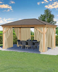 Outdoor Curtains for Patio Waterproof Rod Pocket 6 Pcs 54x95 Inch Cream | by HolidayIdeas