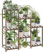 Bamworld Plant Stand Indoor Plant Shelf Outdoor Wood Plant Rack | by Bamworld