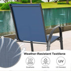 NUU GARDEN Patio Dining Chairs Set of 4, Stackable Outdoor Textilene Chairs - Image 6