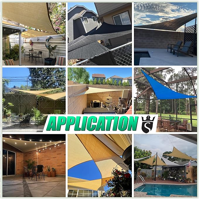 Royal Shade 14' x 15' x 20.5' Black Right Triangle Sun Shade Sail Order to Make - Image 4