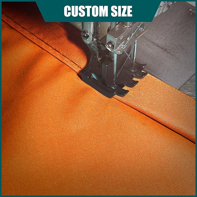 Royal Shade 6' x 8' x 10' Orange Triangle Waterproof Sun Shade Sail Order to - Image 5