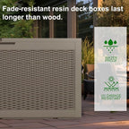 120 Gallon Outdoor Deck Box, Lockable Waterproof Outdoor Storage Boxes - Image 5