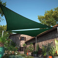 28' x 28' x 28' Green Sun Shade Sail UPF50 Triangle smTAPT12 Canopy Fabric by ShadeMart
