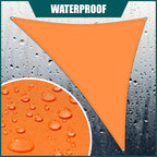 Royal Shade 8' x 15' x 17' Orange Triangle Waterproof Sun Shade Sail Order to - Image 2