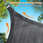 Shade&Beyond Custom Sun Shade Sail 9'x11'x14.2' Triangle Sun Sail Shades Patio - Image 5