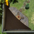 Amgo 24' x 24' x 33.9' Brown Right Triangle Sun Shade Sail Outdoor Canopy by Amgo